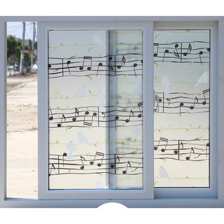 DECAL 5M dán kính mờ ( KHỔ 45CM ) có sẵn keo - HÌNH NỐT NHẠC TKK081