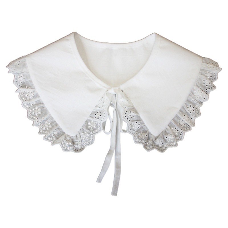 Khăn Choàng Cổ Phối Ren Thêu Hoa Phong Cách Lolita Vintage Dành Cho Nữ