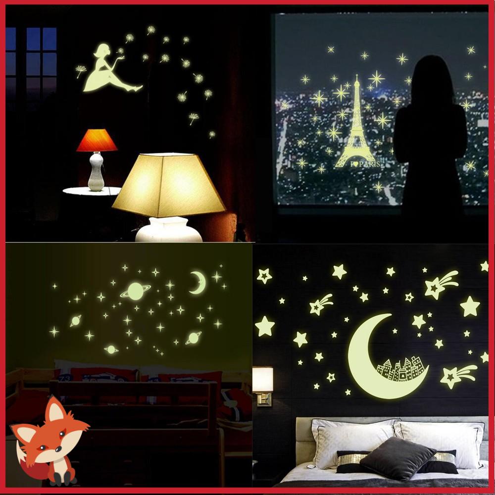 Giấy Dán Tường Dạ Quang 4 Kiểu Độc Đáo Trang Trí Nhà Cửa