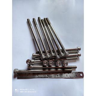 Bu lông inox m10x140 l hoặc bu lông dài 14cm dài 14cm