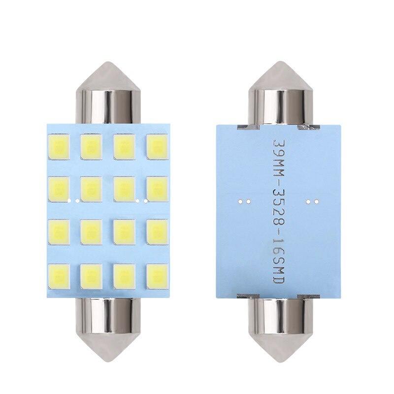 Đèn trần ô tô 31mm 36mm 39mm 41mm, led trần ô tô 16 chip LED