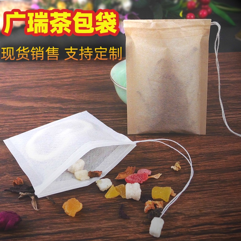 Combo 100 túi lọc trà giấy có dây rút đầy đủ kích thước - Phukientuiloc.com