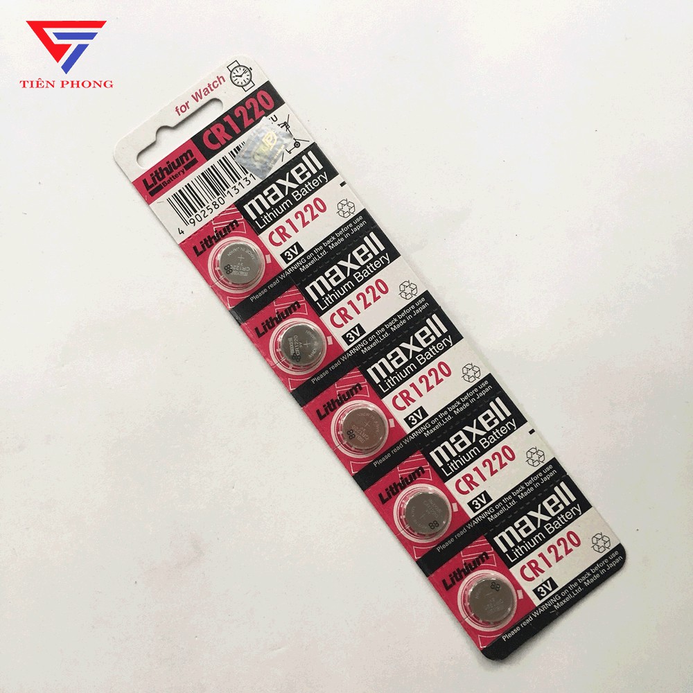 1 Vỉ Pin Maxell CR1220 1220 Lithium Chính Hãng Japan