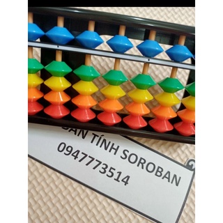 Bàn tính sắc màu 11 cột Soroban (tặng kèm file hướng dẫn học)
