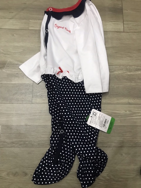 Body liền tất cotton phối màu xinh xắn 6-8kg