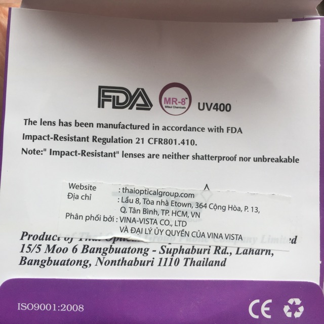 Tròng cận mỏng chiết xuất 1.61 phản quang chống chói loá | BigBuy360 - bigbuy360.vn