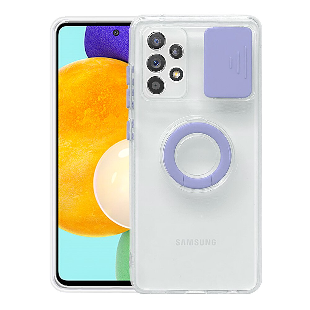 Ốp điện thoại màu kẹo trơn có vòng đỡ thời trang cho Samsung Galaxy S23 S22 Ultra S21 Fe Plus 5G