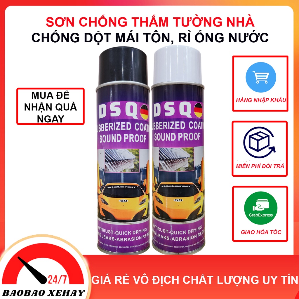 [XỊN] Bình Xịt Chống Thấm Tường - Sơn Chống Thấm - Keo Chống Dột Mái Tôn - Ngói, Bể Cá, Đường Ống Rỉ Nước - WW 700ML