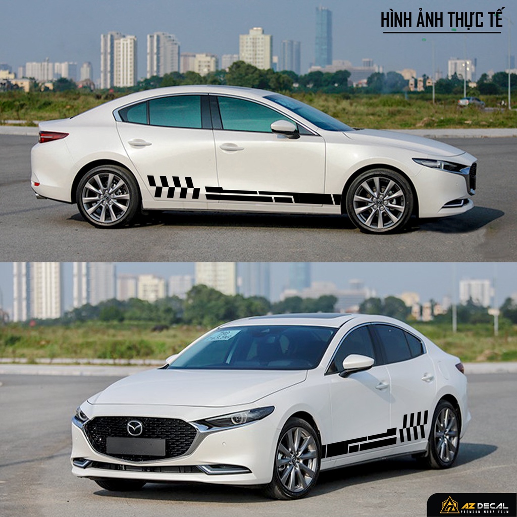Tem Sườn Xe Ô Tô Phong Cách Hiện Đại | TSOT-06 | Decal Dán Sườn Ô Tô Đẹp Nhất Dễ Dán, Bám Chắc