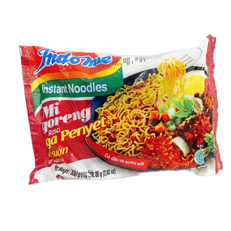 Combo 10 gói  mì sườn xào khô Goreng Indonesia 🇮🇩, Date mới 12 tháng.