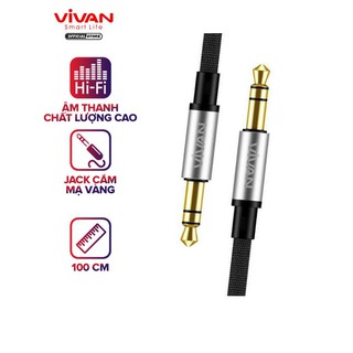 Dây cáp âm thanh aux vivan aux01 cổng kết nối 3.5mm dài 100cm - bảo hành 12 tháng 1 đổi 1
