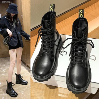 ✖Martin boots ins2020 female boom years new age season British wind web celebrity thin single qiu dong joker