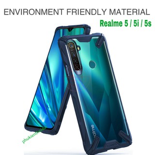 Ốp lưng Realme 5i / Realme 5 / Realme 5s / C3 dùng chung chống kiểu dáng Ringke lưng trong viền màu 1