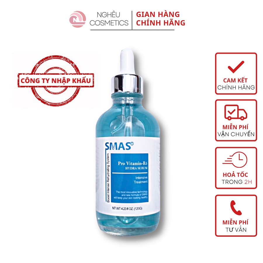 Serum Cấp Ẩm Phục Hồi Giảm Mụn Trắng Da SMAS Pro Vitamin B5 Hydra 120ML Hàng Nhập Khẩu Chính Hãng