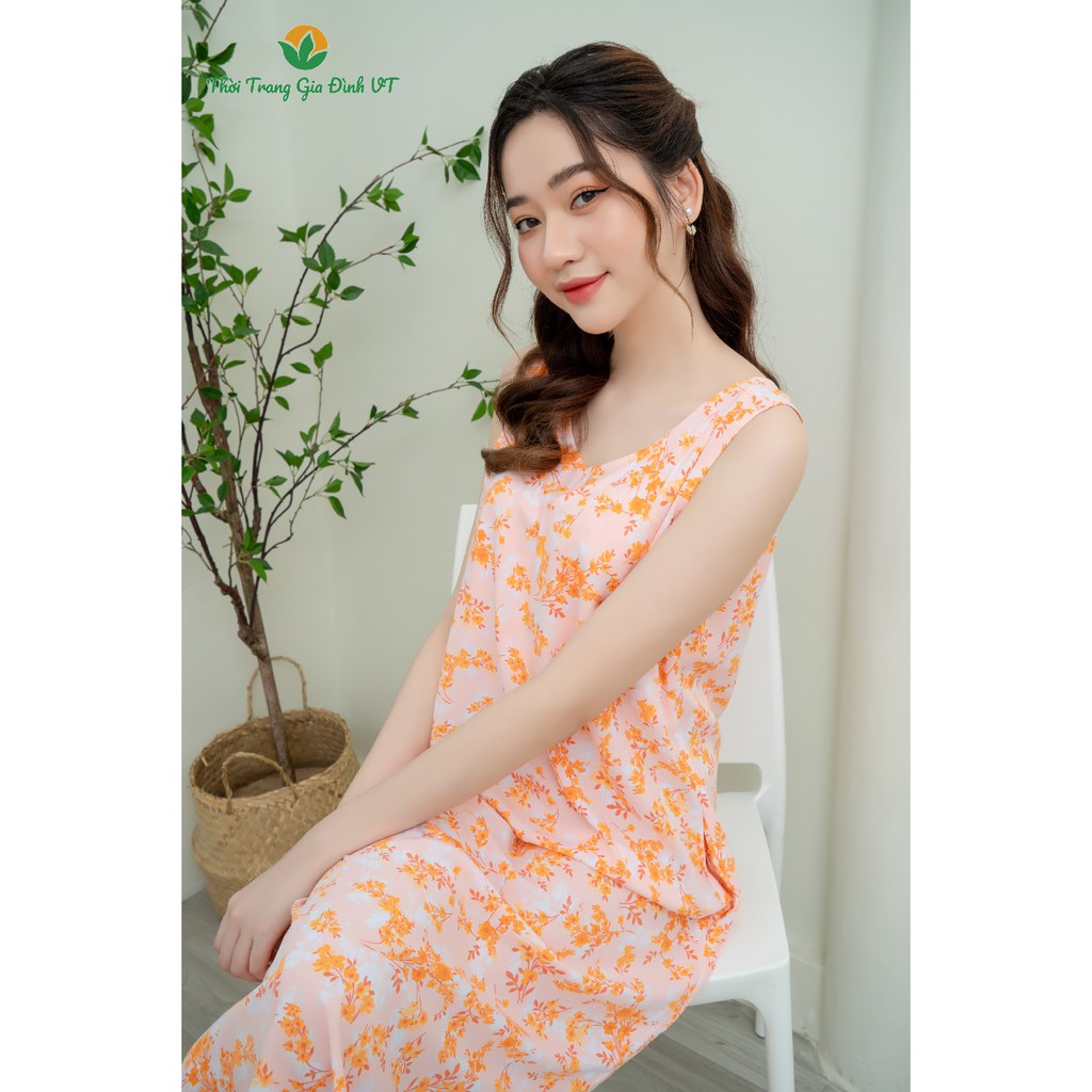 Váy lanh hoa nữ sát nách V02.2109 - Thời Trang Gia Đình VT | BigBuy360 - bigbuy360.vn