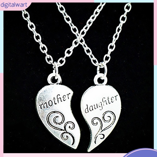 Set 2 dây chuyền khắc chữ Mom và Daughter dễ thương đầy ý nghĩa dành cho mẹ và con gái