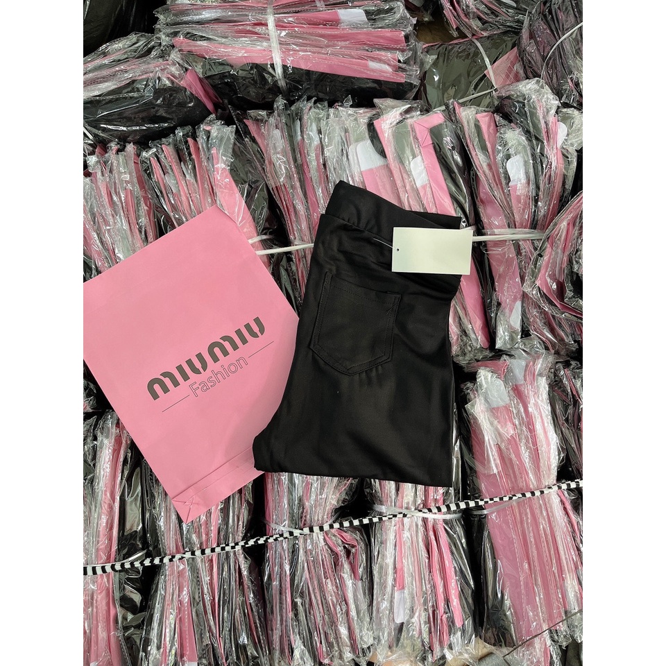 Quần legging_quần legging nữ túi giấy hồng