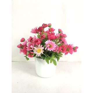 Bình hoa cúc giả- Hoa giả