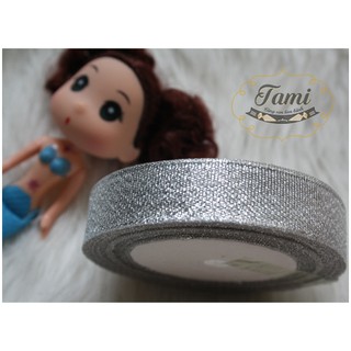 Ruy Băng Trang Trí kim tuyến trắng