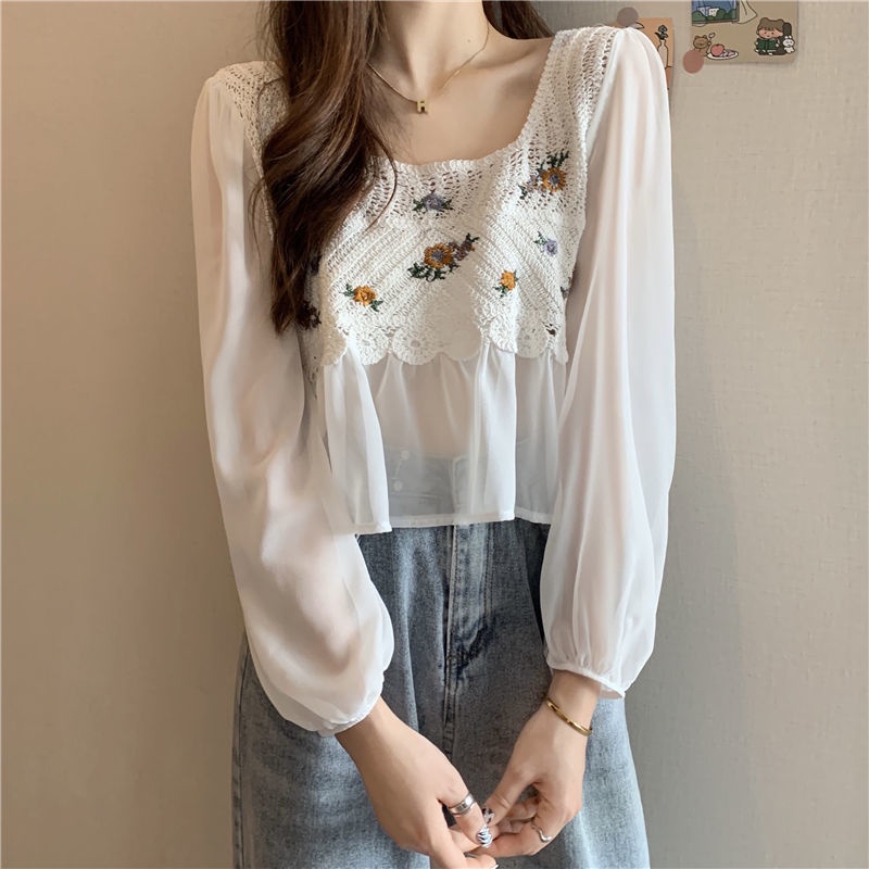 Áo Sơ Mi Chiffon Mỏng Tay Dài Thời Trang Mùa Hè 2022 Dành Cho Nữ