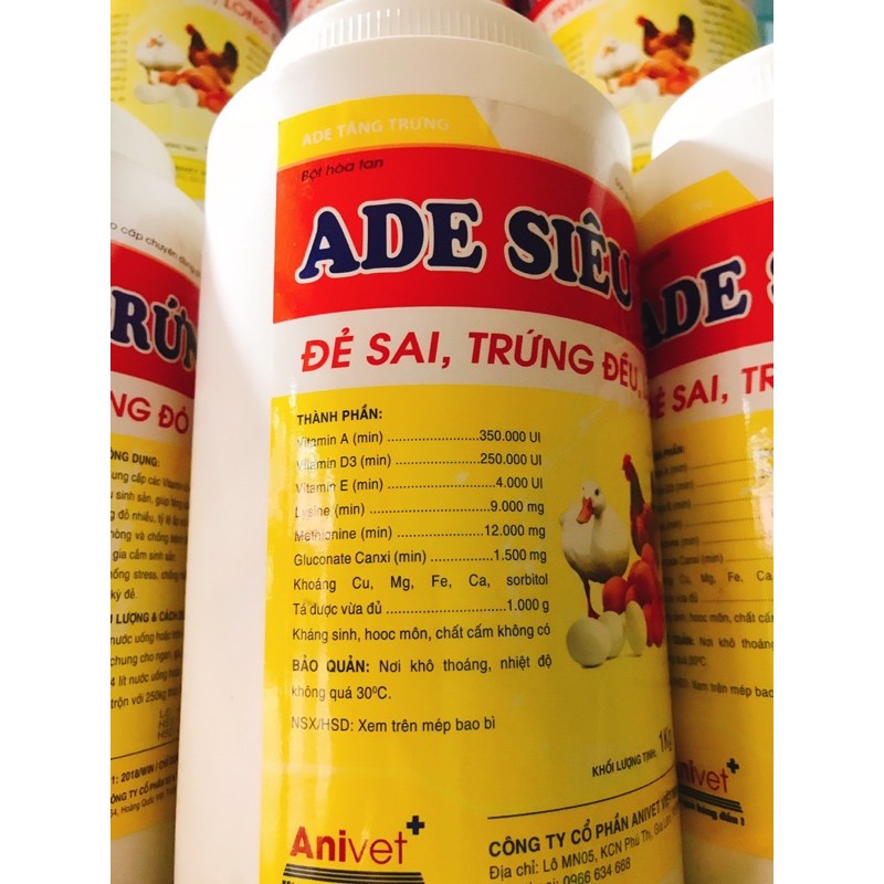 ADE Siêu Kích Trứng Gia Cầm Đẻ ( gà, vịt, ngan, cút..) 1kg