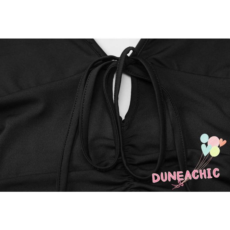 DUNEA Đầm khoét cổ chữ v Hở Lưng Quyến Rũ Thời Trang Cho Nữ