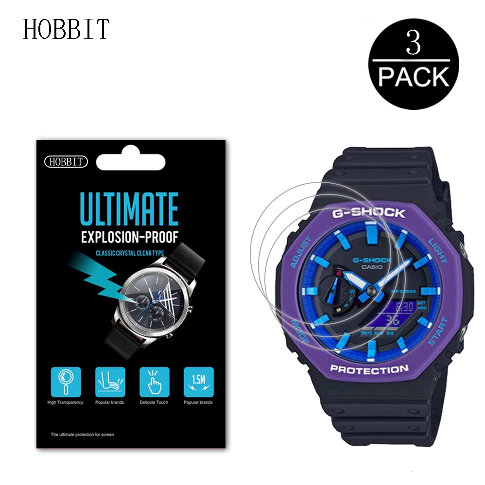 3 Phim Chống Cháy Nổ Cho Casio G-SHOCK GA-2100THB GA-2100TH GA-2100THS GA-2100 GA-2000GZ LCD