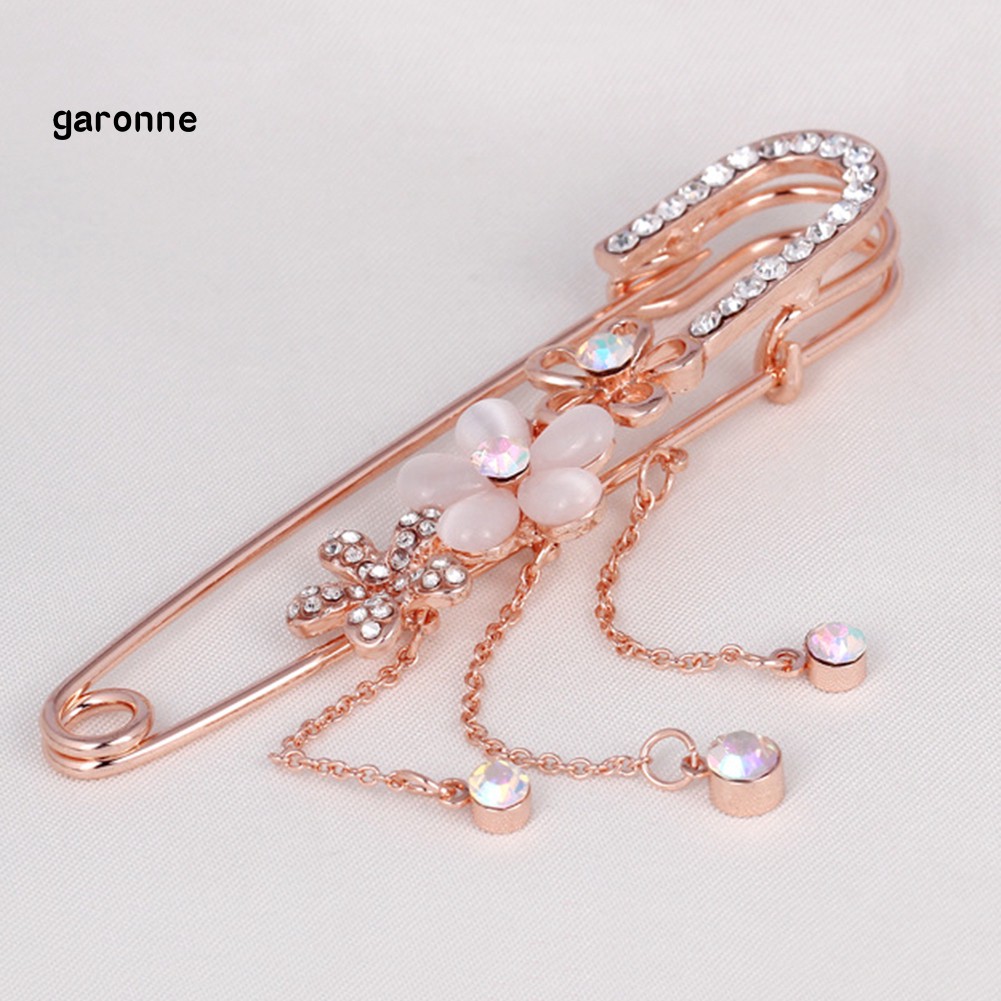 Ghim cài áo hình hoa đính đá sang trọng cho nữ