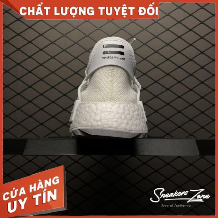 (FREE SHIP + HỘP + QUÀ) Giày thể thao NMD Human Race Pharrell Trắng chữ đen siêu đẹp cho nam và nữ