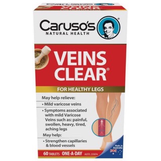 Viên uống hỗ trợ cải thiện giãn tĩnh mạch Venis clear Caruso’s Úc