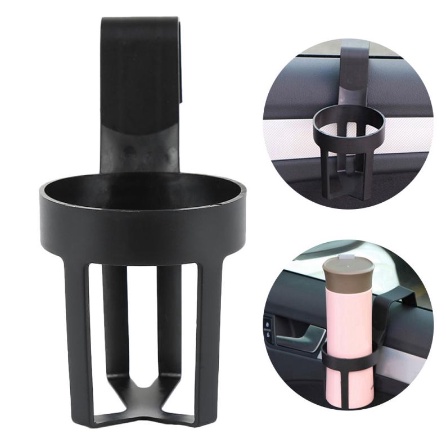 Giá treo ly xe hơi đựng chai nước suối móc nhựa treo cửa sổ vách ô tô nhỏ gọn tiện lợi màu đen