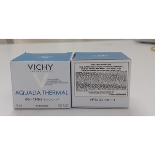Gel Dưỡng Ẩm Kích Hoạt & Giữ Nước Cho Da Thường & Da Khô Vichy Aqualia Thermal Rehydrating gel Cream 15ml