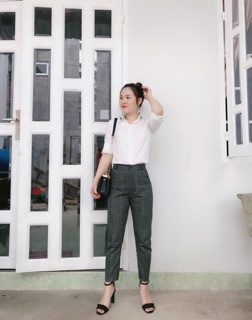 [Ảnh thật- clip thật] Quần Baggy kẻ loại 1