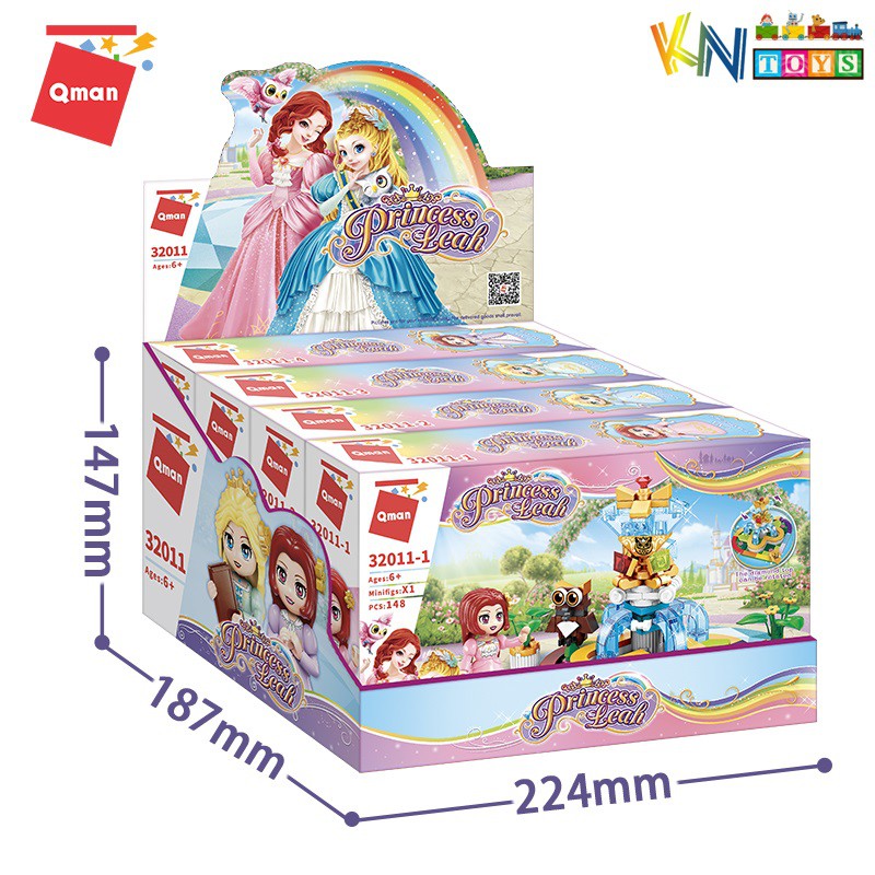 Đồ chơi xếp hình, lắp ráp Qman 32011 - Giấc mơ về hoa và cầu vồng (541 mảnh ghép)