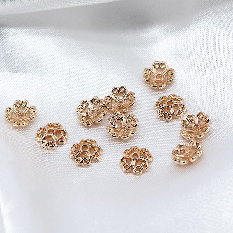 Phụ Kiện Hạt Làm Trang Sức Thủ Công Bằng Đồng 14k Hình Trái Tim