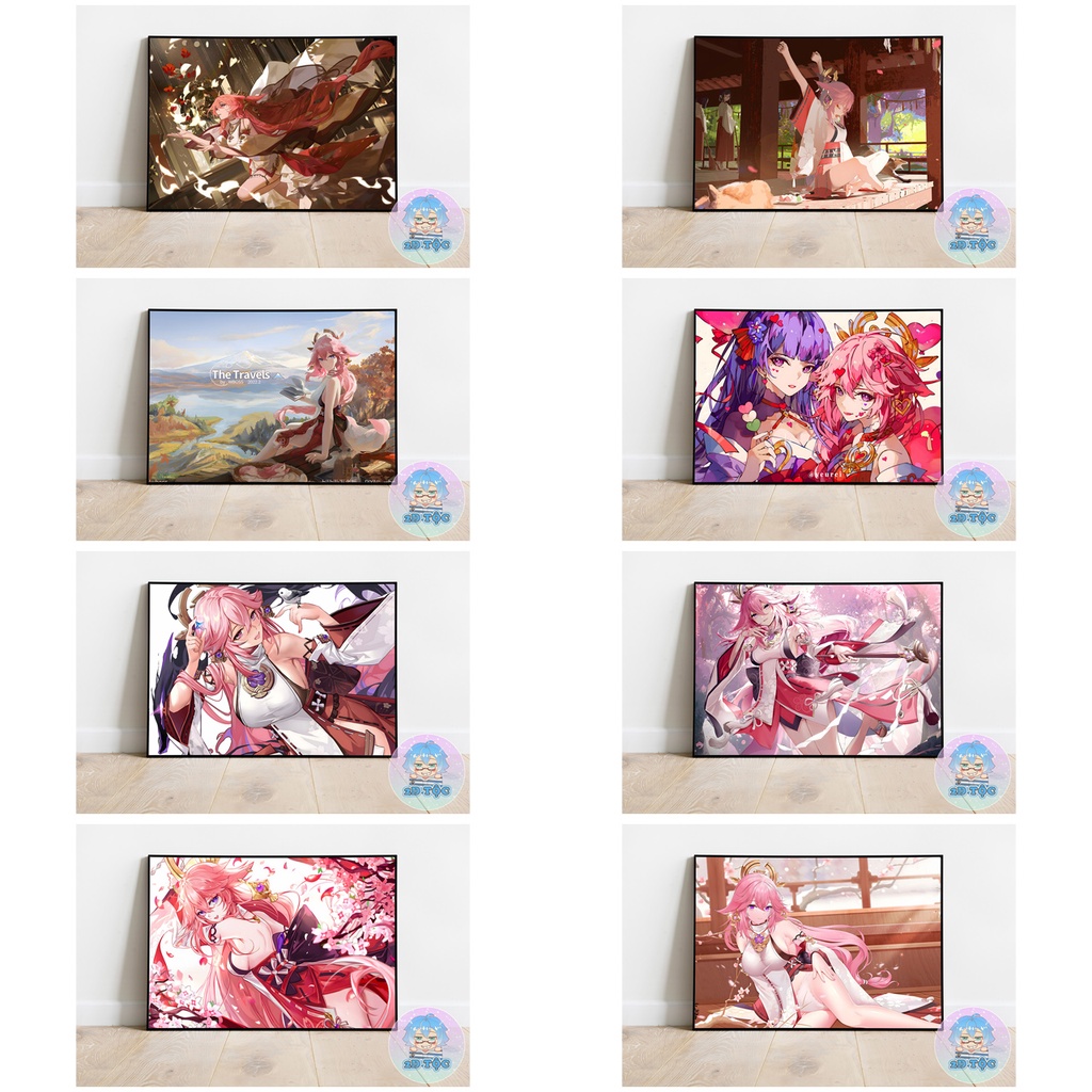 POSTER A3 CHẤT LƯỢNG CHUẨN YAE MIKO (17) GAME GENSHIN IMPACT - 2D TỘC SHOP