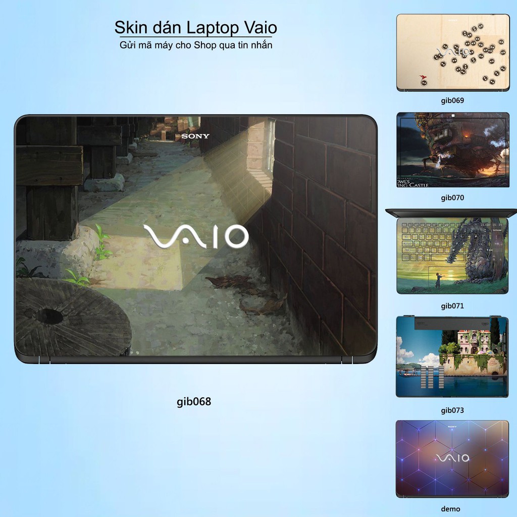 Skin dán Laptop Sony Vaio in hình Ghibli _nhiều mẫu 11 (inbox mã máy cho Shop)