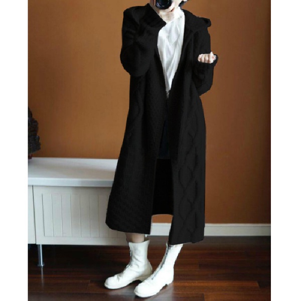 Áo Khoác Cardigan Dáng Dài Form Rộng Chất Liệu Dày Dặn Phong Cách Hàn Quốc Cho Nữ