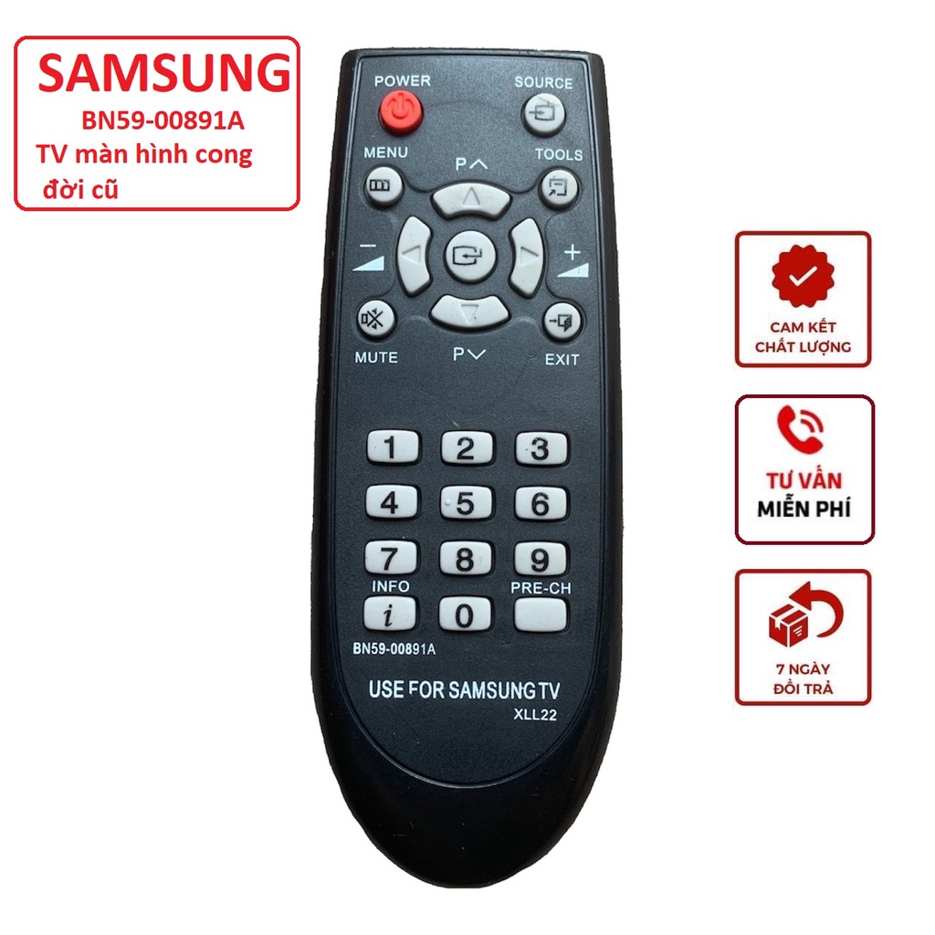 Remote điều khiển tivi Samsung màn hình cong, nồi đời cũ BN59-00891A LCD/Plasma - Hàng tốt