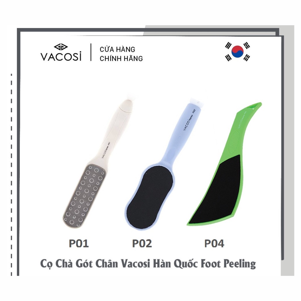 Chà gót chân Vacosi P02 loại bỏ các vùng da chai sần, giúp bạn có một đôi chân mềm mại hơn