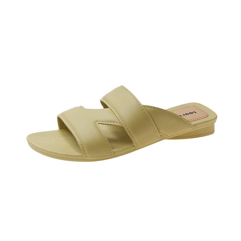 Giày Sandal Đế Bằng Chống Trượt Thời Trang Đi Biển Mùa Hè