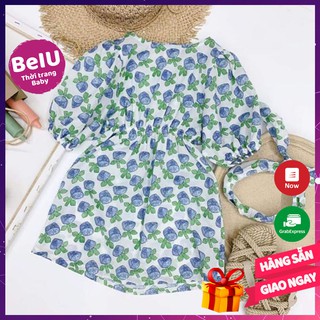 Váy hoa kèm băng đô BeIU cho bé gái mềm mại thời trang siêu siêu xinh size 90