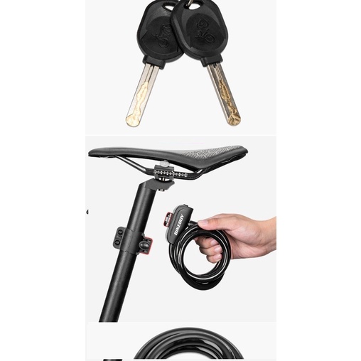 Khóa Dây Xe Đạp Lõi Thép ,Khóa Chống Trộm Bike Boy Kèm Chìa An Toàn