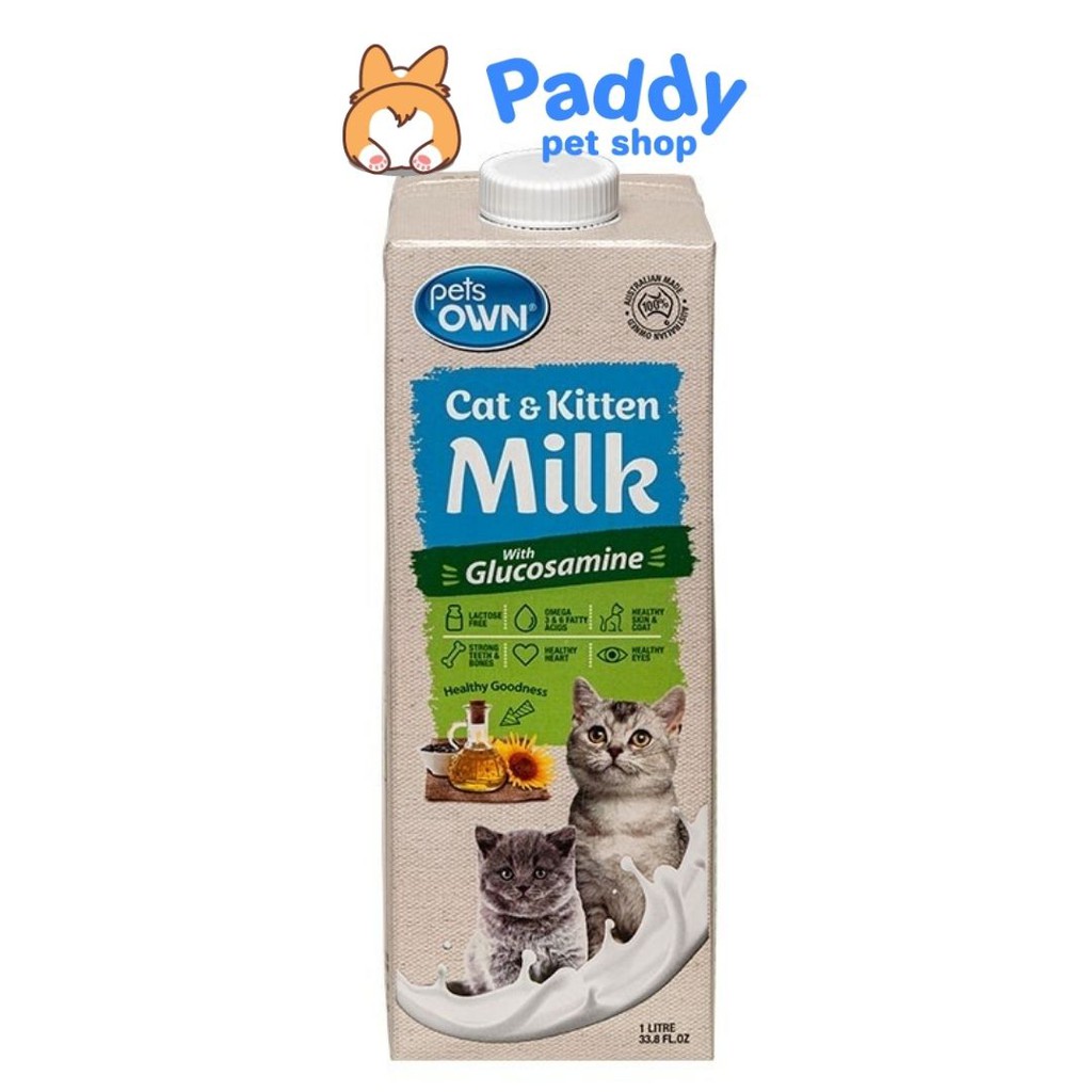Sữa Tươi Pets Own Bổ Sung Glucosamine Cho Chó Mèo Mọi Độ Tuổi 1L (Nhập khẩu Úc)