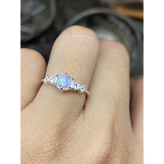 nhẫn bạc 950 đá moonstone!