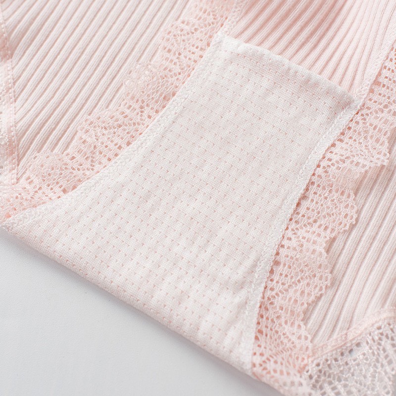 Quần Lót Nữ Cotton viền ren gân tăm kháng khuẩn hoạ tiết viền ren sexy điệu đà MITEVA QL07