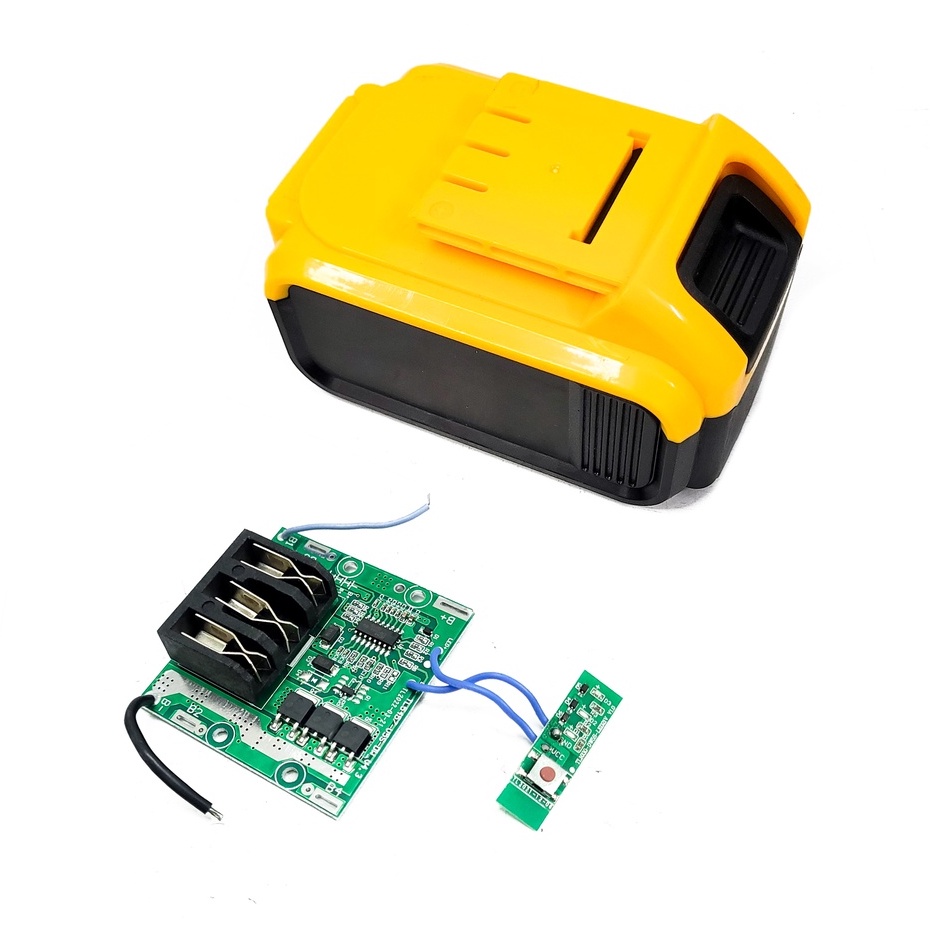 Vỏ pin, mạch bảo vệ pin 20v 10cell có đèn led báo pin