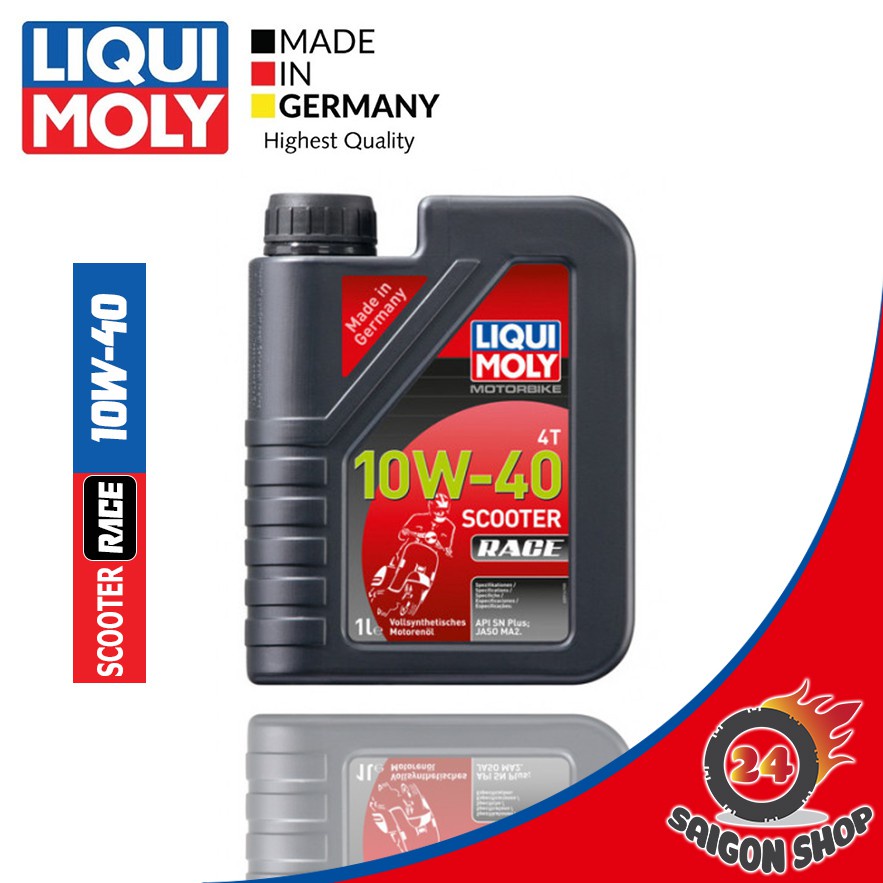 [Tặng nhớt lap] Nhớt xe tay ga LIQUI MOLY SCOOTER RACE 10W40 tặng nhớt hộp số NANOL USA