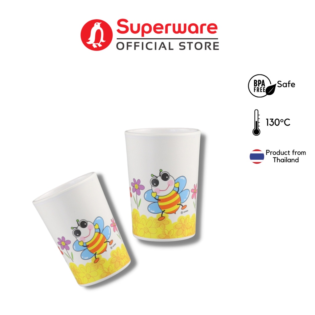 Ly Không Quai họa tiết Bobby Bee 100% Melamine | Superware Thái Lan | C346-3