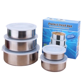 [Mua 1 được 5] Bộ 5 thố inox cao cấp mới có nắp đậy